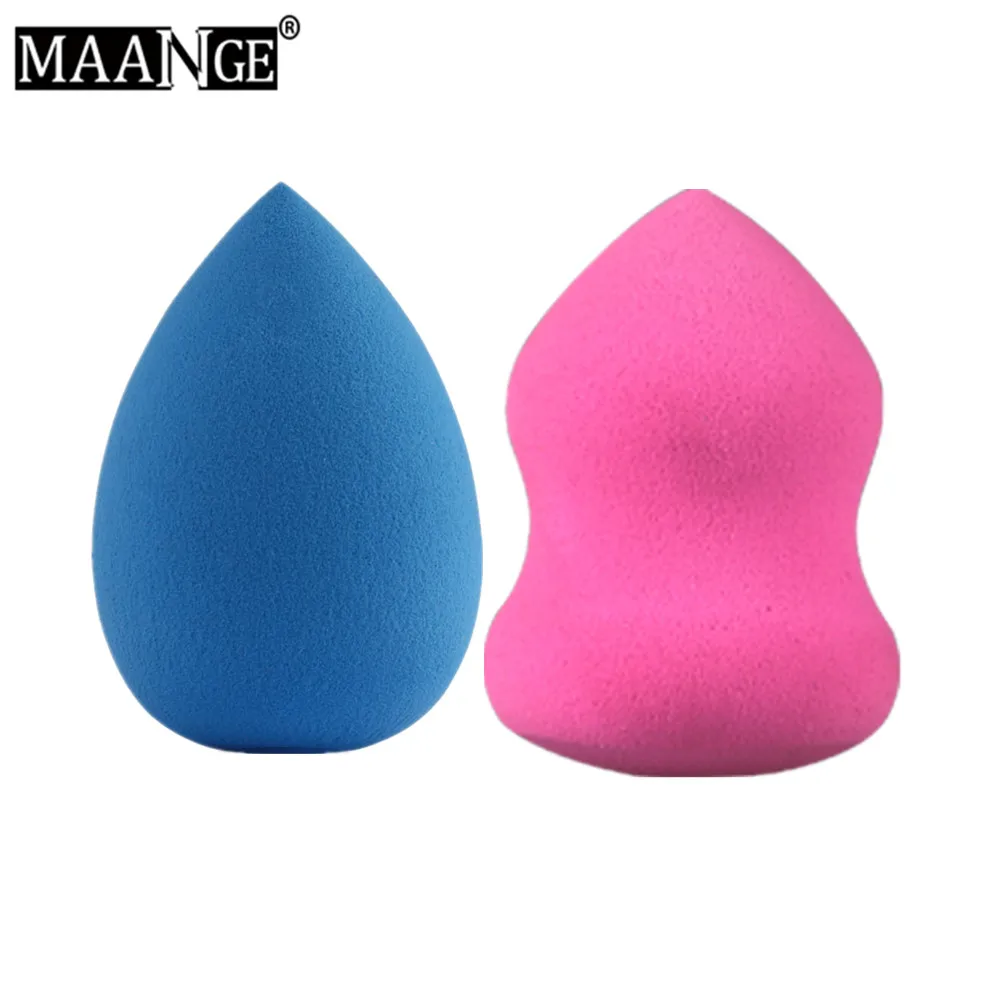 2PCS MAANGE, новинка, 1 шт./2 шт., профессиональная основа для макияжа, губка, косметическая пудра, гладкая косметика, спонжи для макияжа, инструменты для красоты, подарочный набор - Цвет: 2PCS