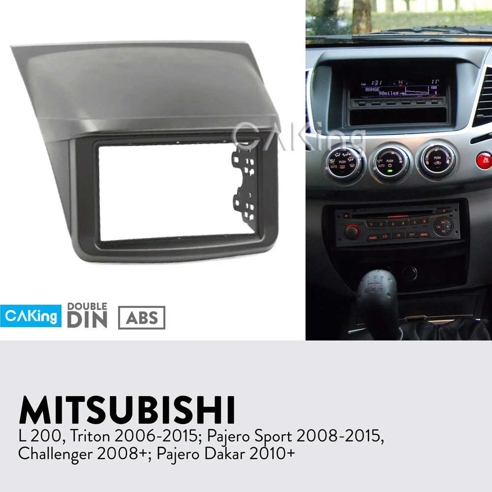 Двойной Din автомобиля фасции Радио панель для MITSUBISHI L200, Triton 2006- Dash Kit установка переходная пластина адаптер крышка ободок консоли