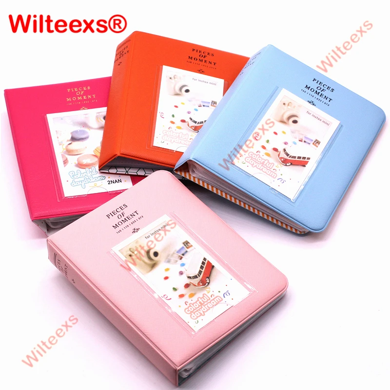 WILTEEXS 64 Pockets Fujifilm Instax Mini films Instax Mini 8 7s 70 25 50s 90 именная карточка с моментом фотоальбом