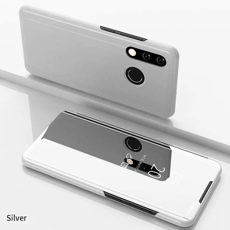 Умный зеркальный флип-чехол для huawei Honor P10 P20 P30 Lite Mate10 Mate20 Mate30 Pro Y5 Y6 Y7 Y9 Psmart плюс чехол Coque - Цвет: Silver 5