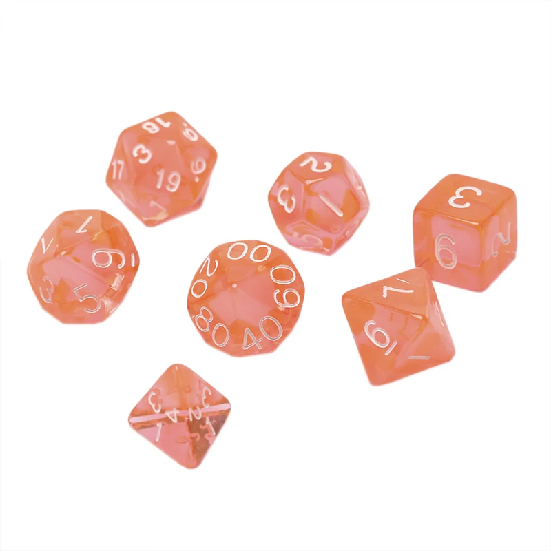 Творческая игра в кости D& Красочные Разноцветные Игральные Кости Смешанные 7 шт./компл
