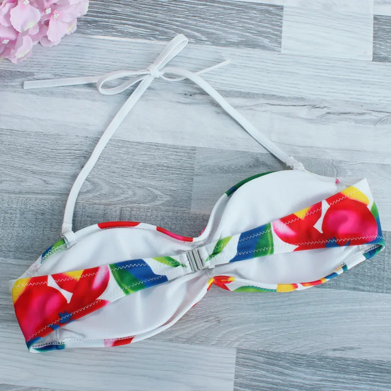 Женский купальный костюм новинка 2019 неоновый купальник с лямкой на шее комплект