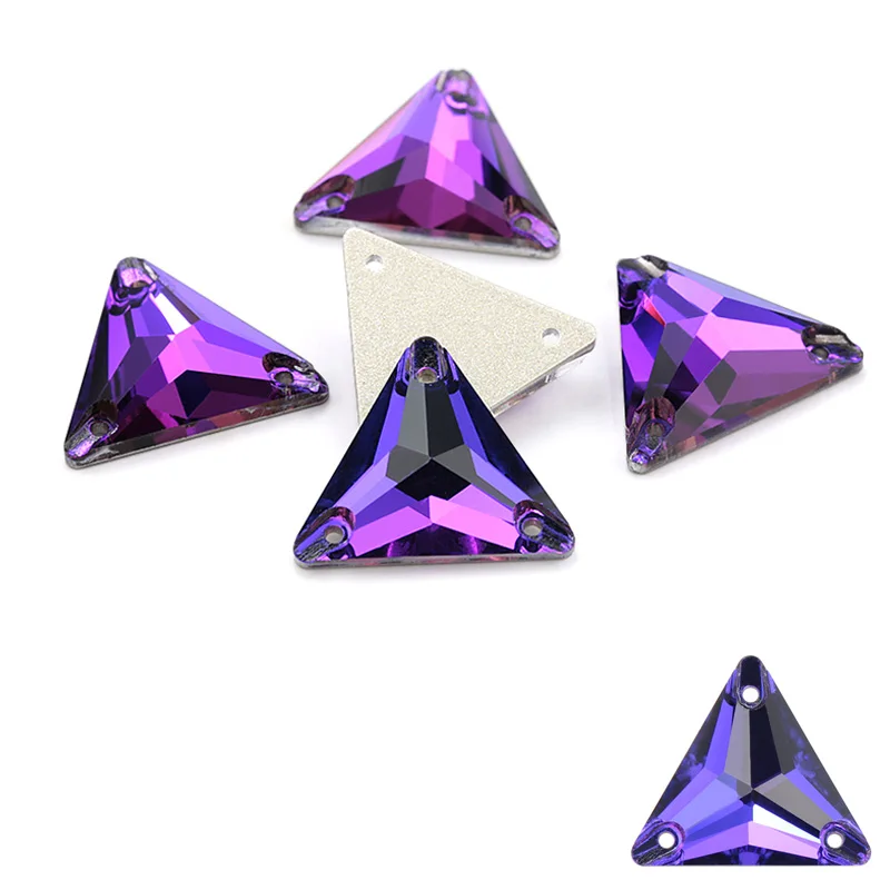 Purple Velvet QIAO Превосходное качество пришить на камень 6 цветов Хрустальные стеклянные стразы для шитья на аксессуары DIY Одежда Платье изготовление ремесел дизайн - Цвет: Purple Velvet