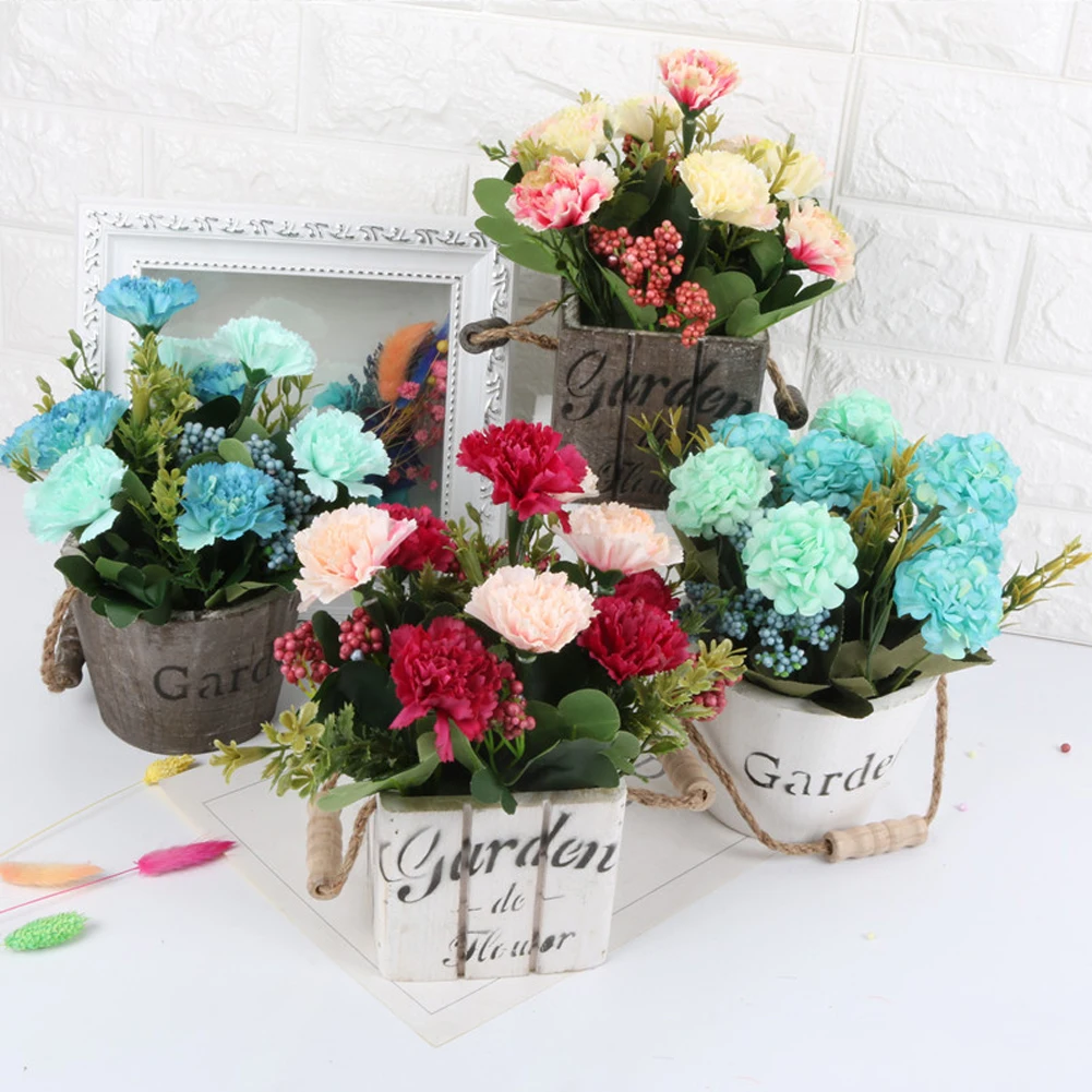 Открытый Настольный садовый декор Висячие суккулентные посадки деревянное