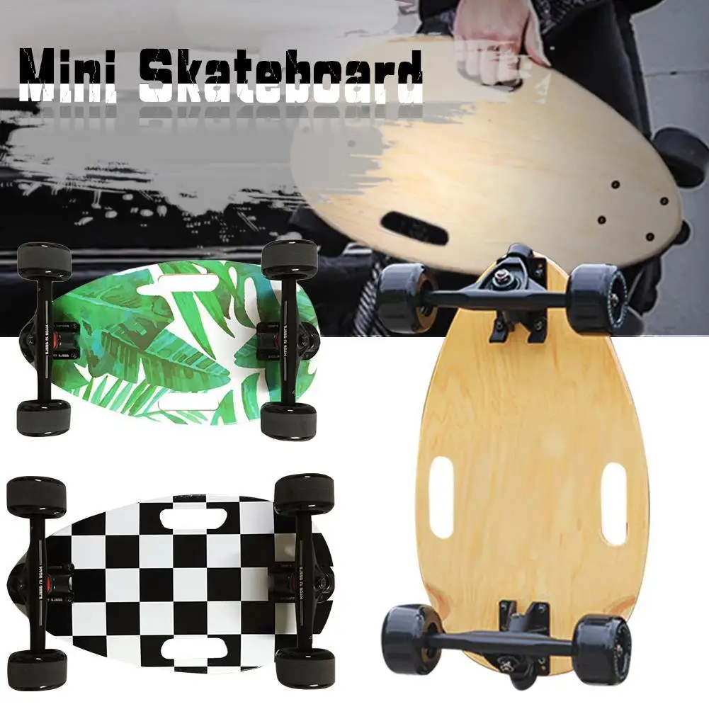 

3 Colors Hard Maple Hand-held Portable Four Wheels Maple Mini Fish Skateboard Bettle Sport Accessories