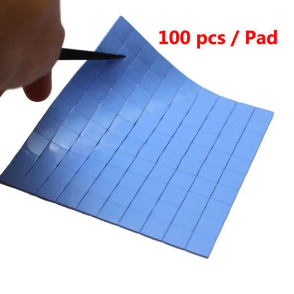 100 шт. 10x10x0,5 мм теплоотвод силиконовый Теплопроводящий коврик для GPU VGA IC