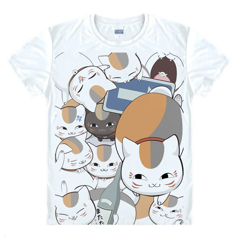 Coolprint Футболка с изображением в стиле аниме Нацумэ книга футболки Друзья