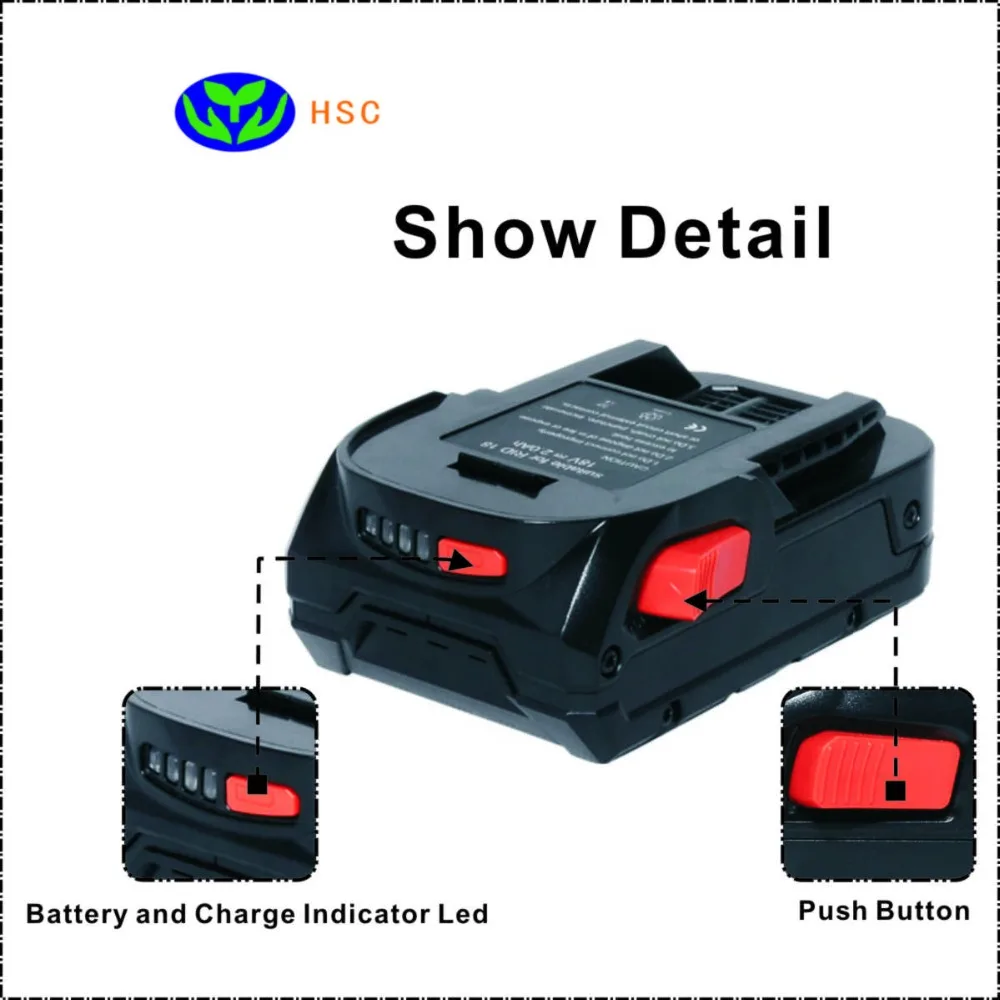 1.5Ah 18650 Батарея пакет RID18B Li-Ion Батарея 18 V Замена указывающего нам R840084 AC840084 130383025/AEG L1830R B1820R L1815R