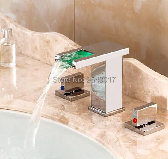 Высококачественный светодиодный смеситель для ванной комнаты с контролем