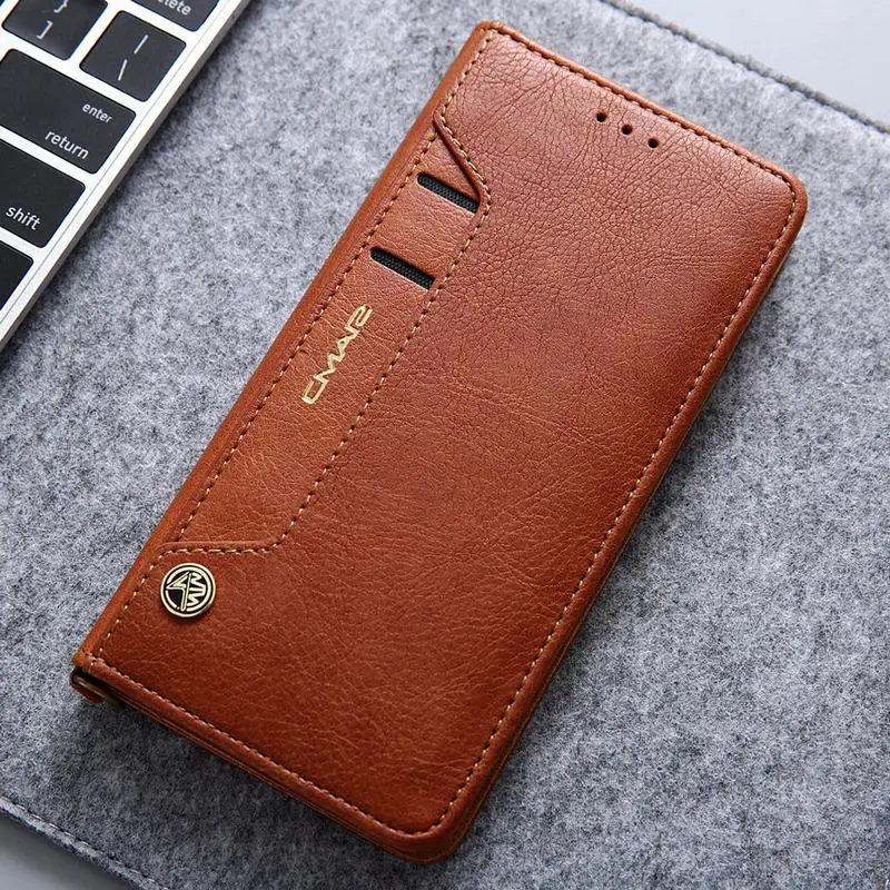 Коричневый Магнитный кожаный чехол для телефона для Funda huawei P20 P20 Lite чехол черный серый Hoesje флип-чехол Чехол для Coque huawei P20 Lite чехол - Цвет: Коричневый