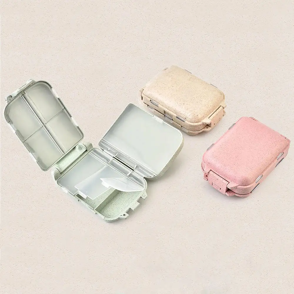 

2 Pieces Pill Refillable Bottles Portable Pill Box Medicine Splitters Storage Case Container
