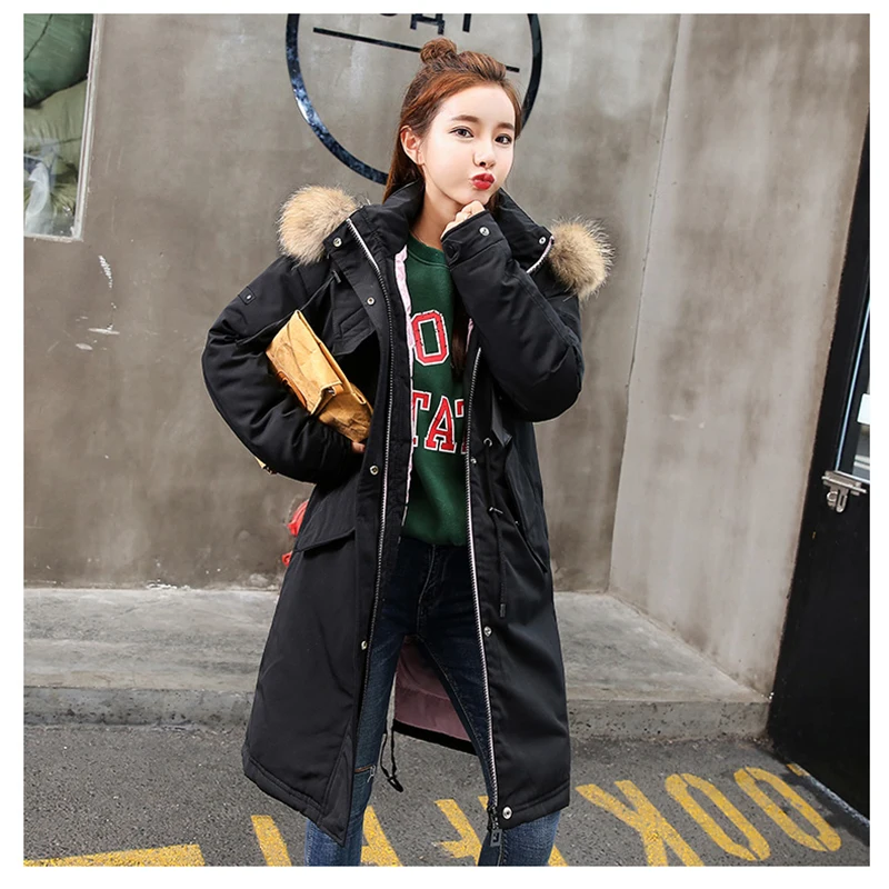 

Jvzkass 2018 new Winter padded cotton female new long knee coat down cotton Korean women tide Z62