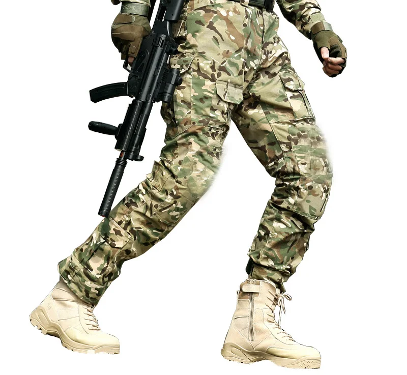 Only Pants Военные тактические брюки мужские Мульти карманные Панталоны лягушка КАРГО КАМУФЛЯЖ рабочие брюки армейский Охотник SWAT Combat CS Брюки наколенники - Цвет: Only Pants