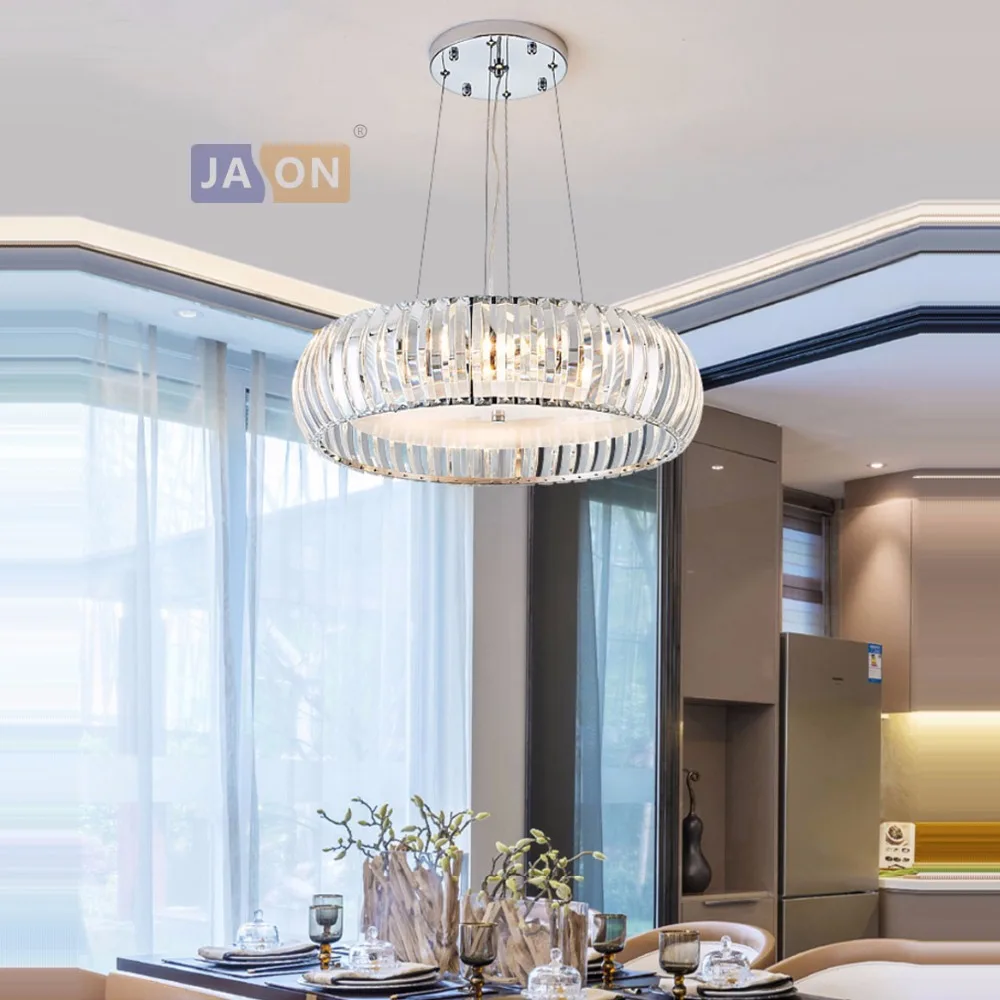 Светодиодная лампа e14 современный светильник из железа и акрила круглый