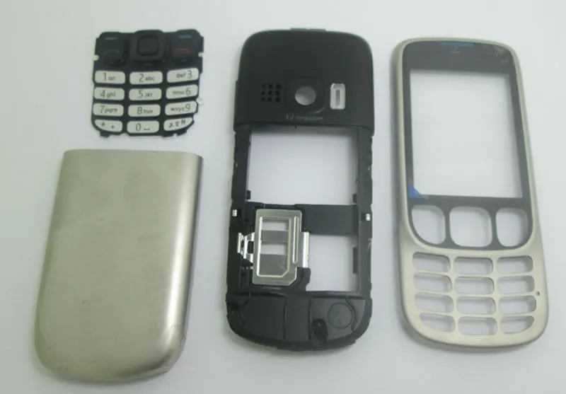 Металлический корпус Classia панель клавиатура для Nokia 6303 6303c серебристый