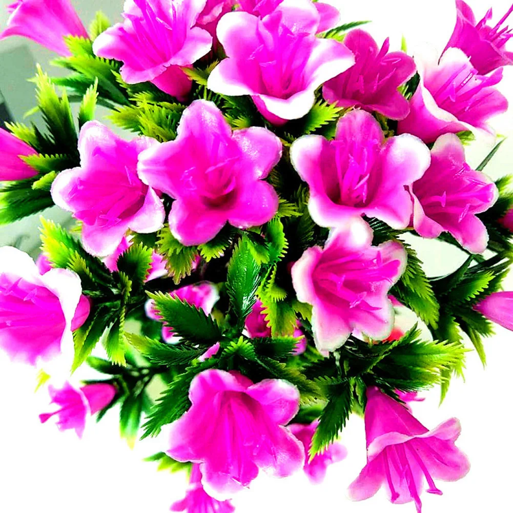 1 шт. искусственный лилий Каса бланка Цветы Поддельные растения горшок Свадебная