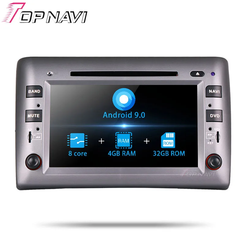 Topnavi Android 9,0 автомобильные ПК DVD плеер для Fiat Stilo 2002 2003 2004 2005 2006 2007 2008 2009 2010 стерео gps навигации 4 Гб+ 32G - Цвет: 9.0  4G-32G 8 Core