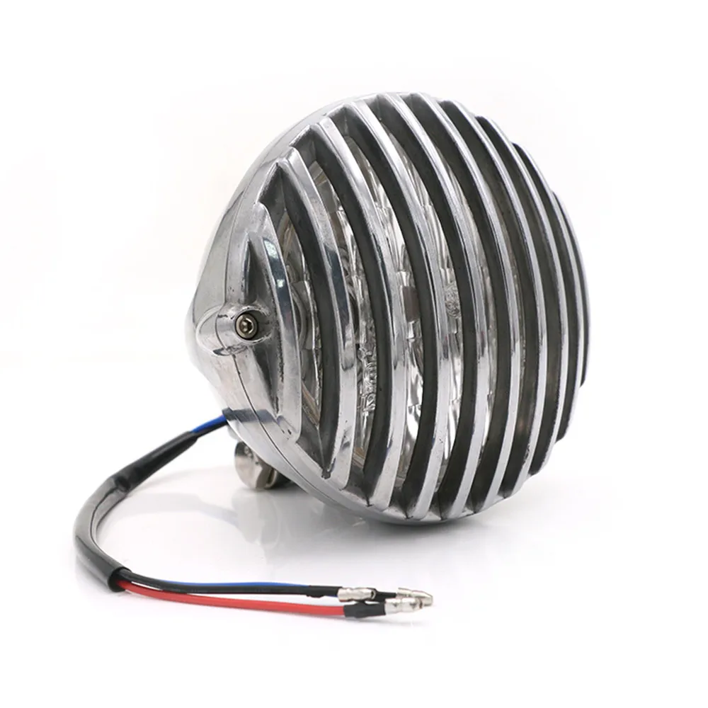 

DC 12V Motorcycle Grill Headlight Motorbike Retro Headlights Motor Moto Scooter Vintage Front Light Lamp For Harley Dyan
