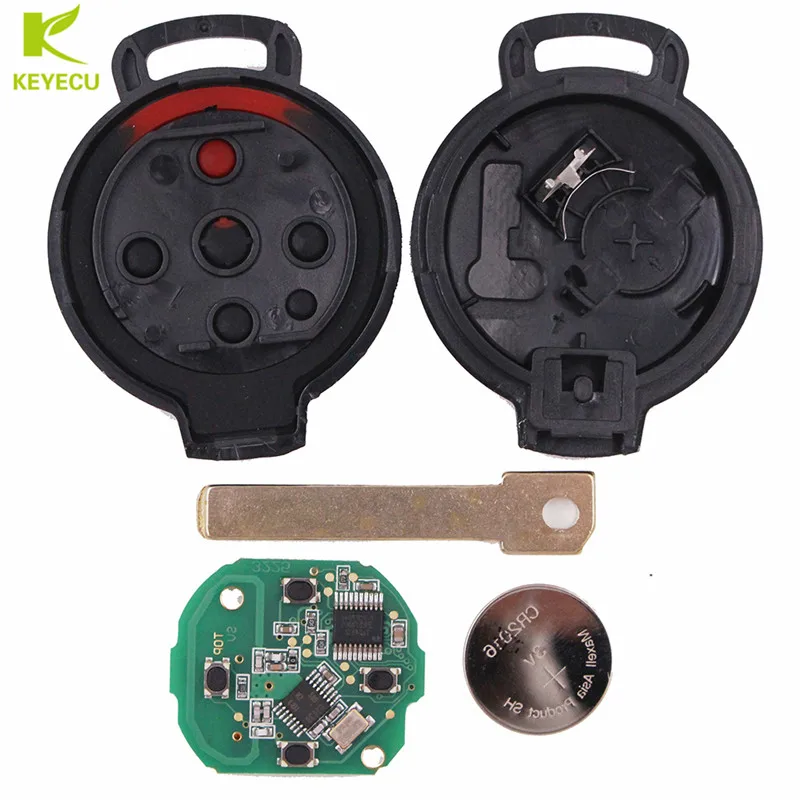 KEYECU умный дистанционный ключ 315 МГц 7941 чип 4 кнопки для MERCEDES BENZ Smart Fortwo 2005-2015 FCC ID: