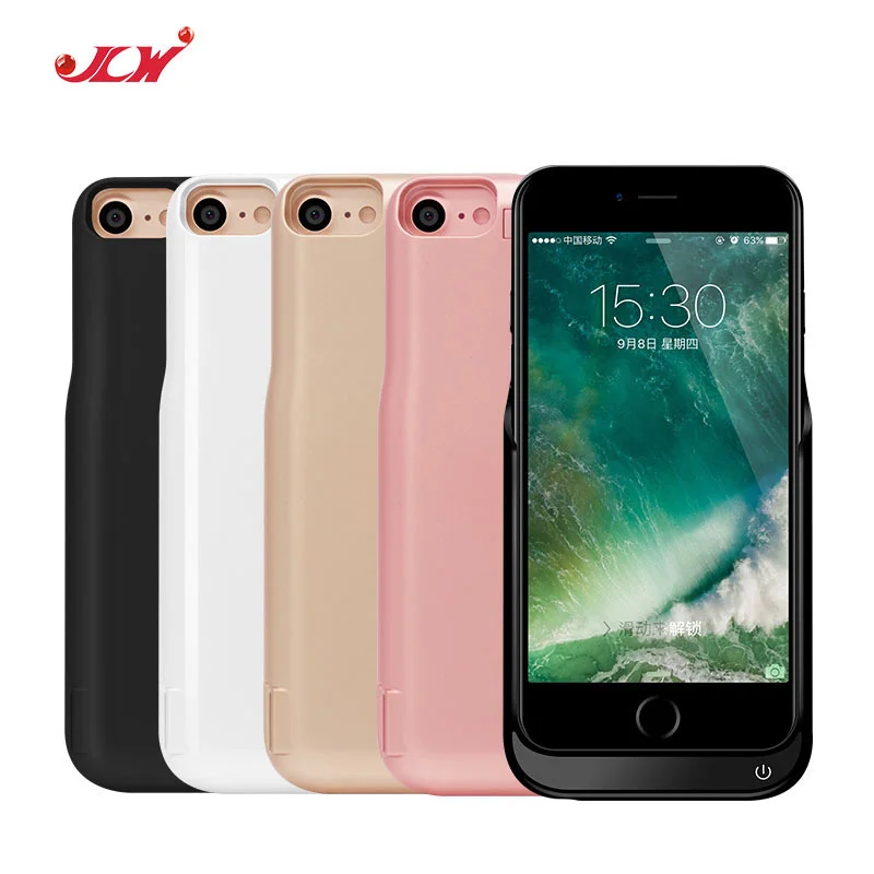 JLW 8000mAh батарея зарядное устройство Чехлы для iPhone 7 Plus половинные пакеты стиль
