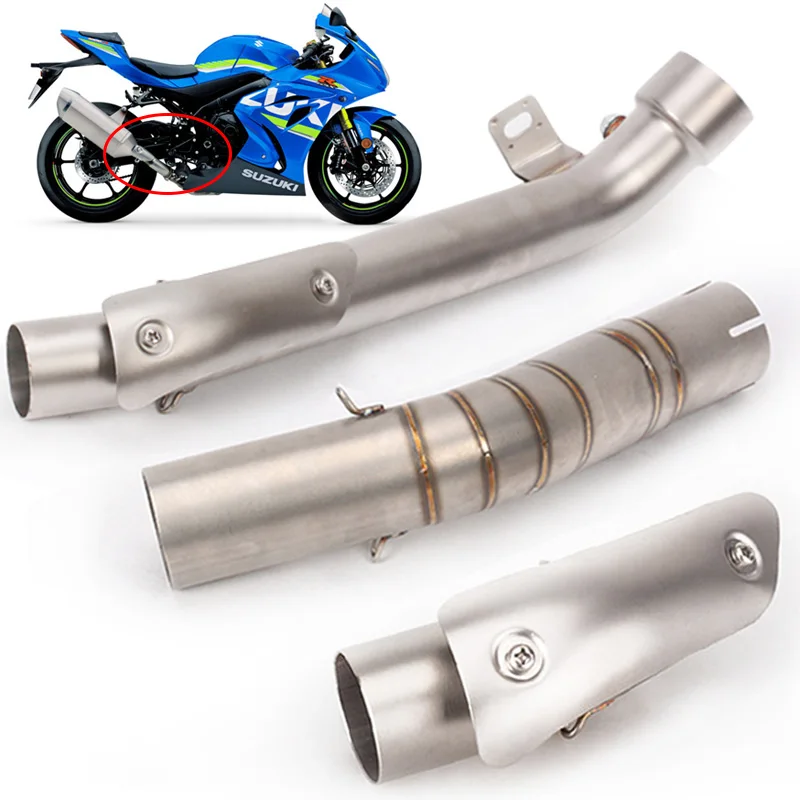 Motorcycle K6 K7 K8 GSXR600 GSXR750 Exhaust Middle Link Pipe Stainless Steel k11 GSXR 1000 Connect Mid Pipe