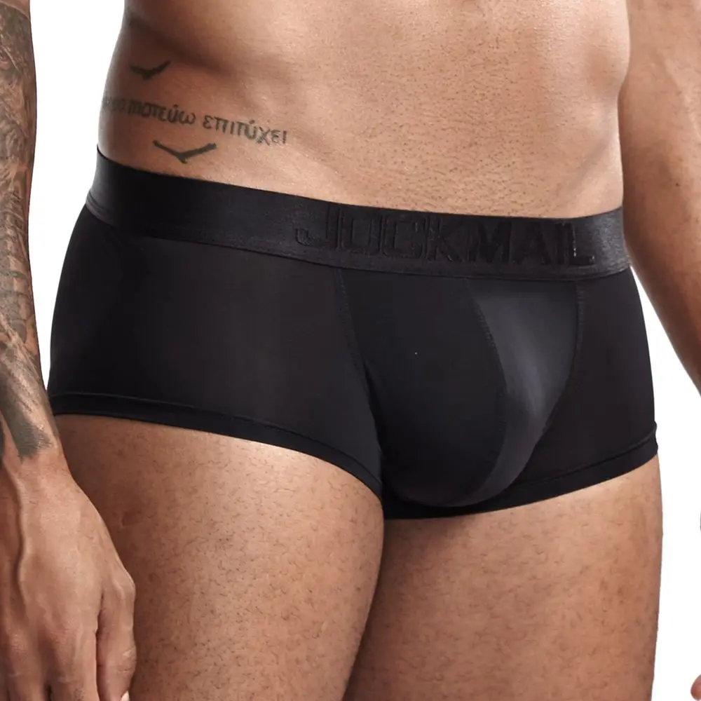 JOCKMAIL, ультратонкое сексуальное нижнее белье, мужские боксеры, одноцветные, выпуклые, мужские трусы, Короткие трусы, мужские трусы-боксеры