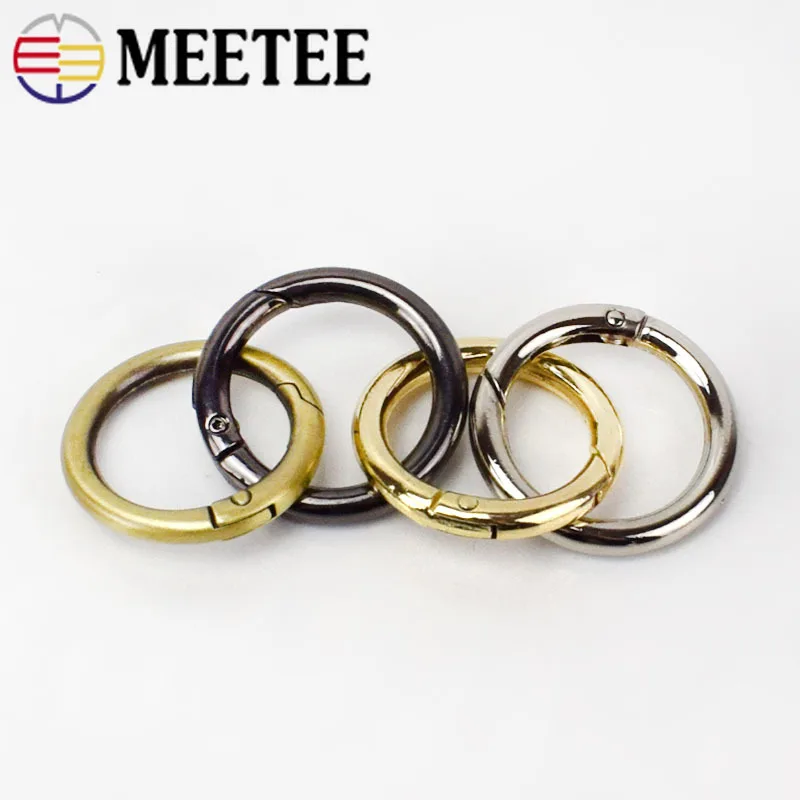 Meetee Пружинные уплотнительные кольца пряжки для сумки ремень собачий ошейник открывающийся брелок металлическая застежка зажим крюк Разъем DIY аксессуары