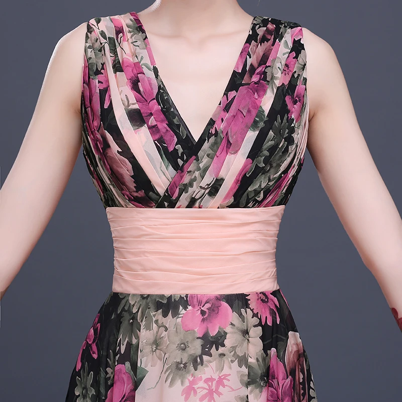 Шифоновое платье для выпускного вечера с цветочным принтом 2020 | Свадьбы и