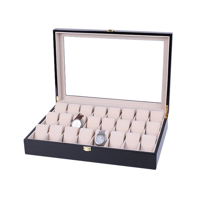 24 Сетки ручной работы деревянная коробка для часов чехол хранения