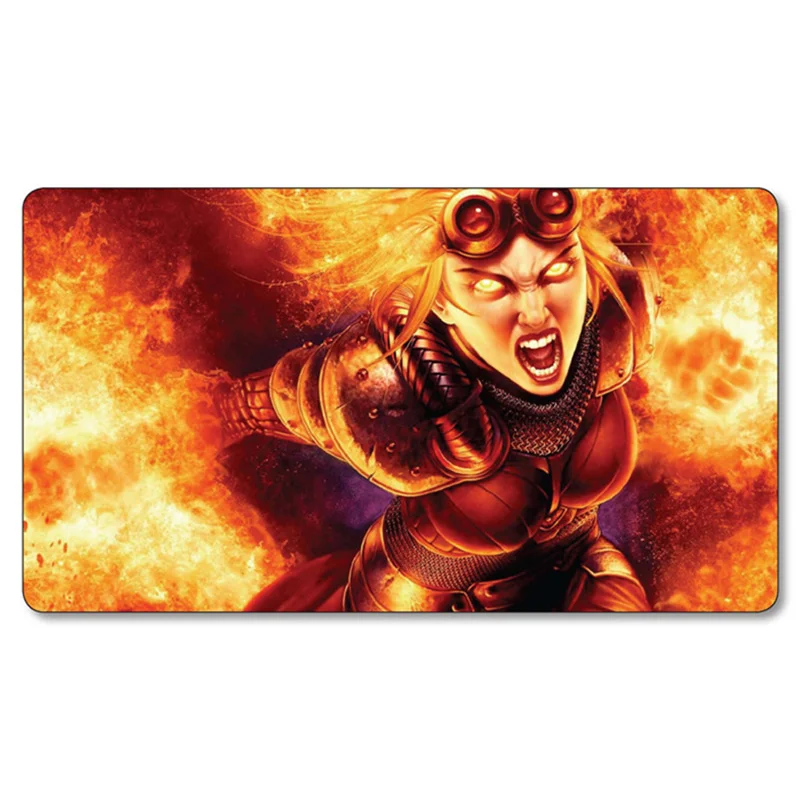 Волшебные настольные игры Лилиана Весс planeswalker и chandra nalaar горячий стол коврик для мыши на заказ карты TCG игровой коврик - Цвет: Красный