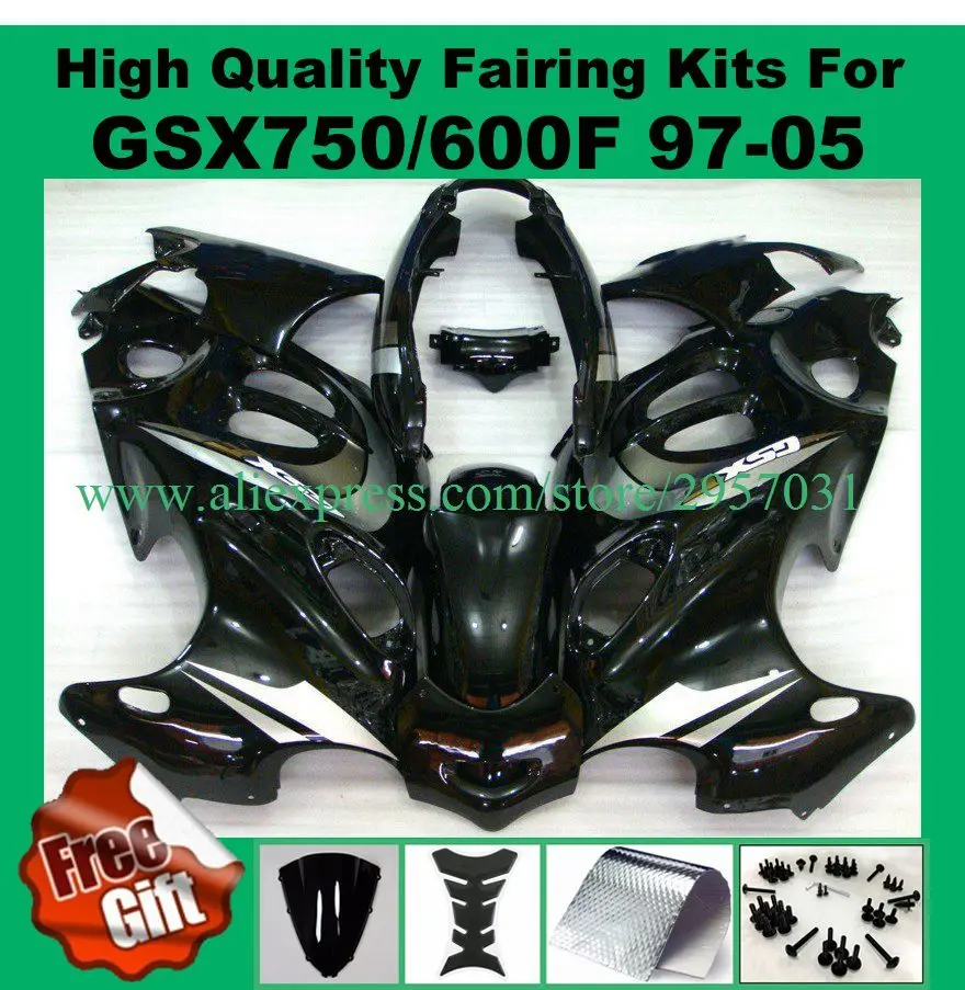 Обтекатели для Suzuki GSX600/750F Катана 97 98 99 00 01 02 03 04 05 GSX 600F 750F 1997 2005 комплект