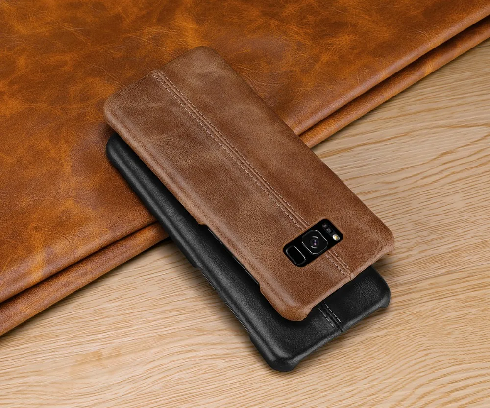 Чехол для Samsung S10 тонкий защитный чехол из натуральной кожи накладные Чехлы Galaxy S8