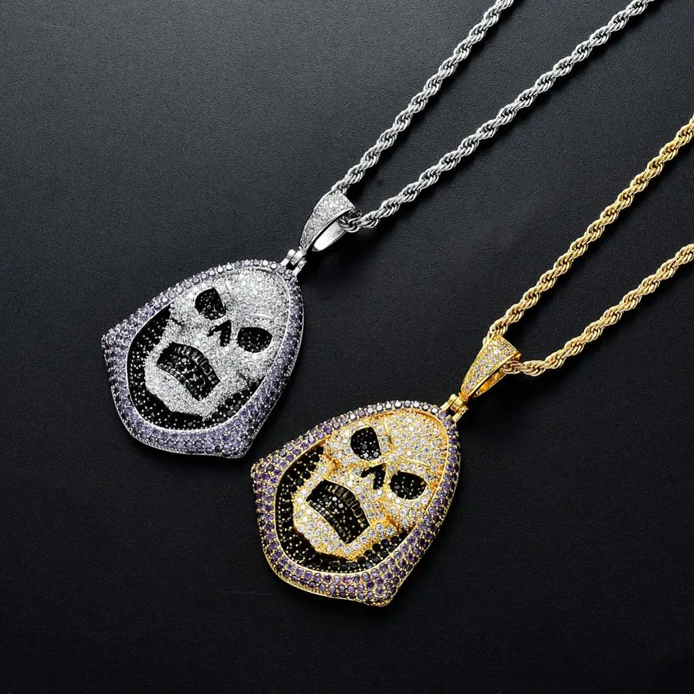 Bling из латуни CZ Peple уход за кожей лица Подвески Для Мужчин's со льдом в стиле