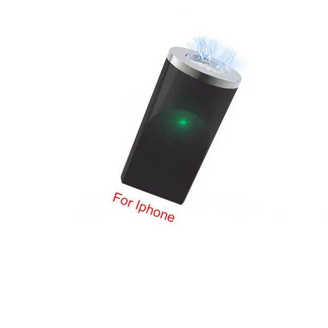 Магнитный Кабель-адаптер для Iphone samsung, магнитный Micro USB разъем type-C, адаптер для зарядки для IPhone, Android, кабели для зарядки - Цвет: black-for Iphone