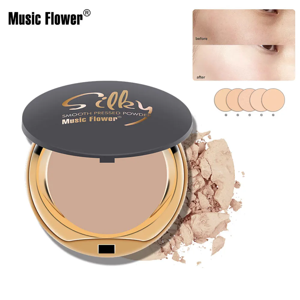 Music Flower новая пудра для лица сказочная гладкая прессованная макияжа Maquiagem Batom