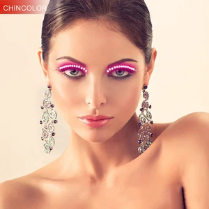 Светодиодный светящиеся накладные ресницы, 1 пара, новинка, светло-розовый, белый, кристально-синий, для салона, паба, клуба, бара, вечевечерние, игроков, макияж для век KQ