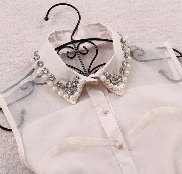 Free Bow Belt Spring Summer 2016 New Fashion Sweet Pearl Diamond Lapel Waist Sleeveless Tank Vest Dress Gauze Tutu Black Beige | Женская