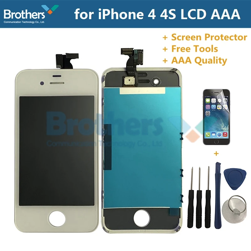 ЖК дисплей для iPhone 4 4S тачскрин аналагово цифровой преобразователь Assenmbly Apple