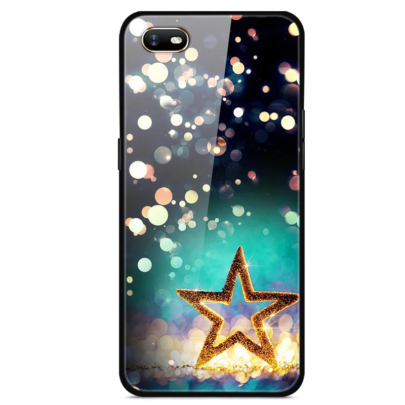 Для OPPO A1K чехол из закаленного стекла жесткий чехол для телефона для OPPO A1K чехол s Мягкий бампер для OPPOA1K A 1K CPH1923 чехол Роскошный - Цвет: 51