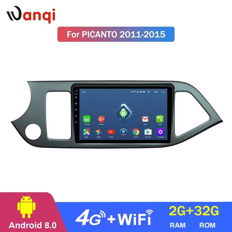 4G Lte все нетком 9 дюймов android 8,0 автомобильный dvd-плеер для KIA Morning Picanto 2011- Мультимедиа gps навигационная система