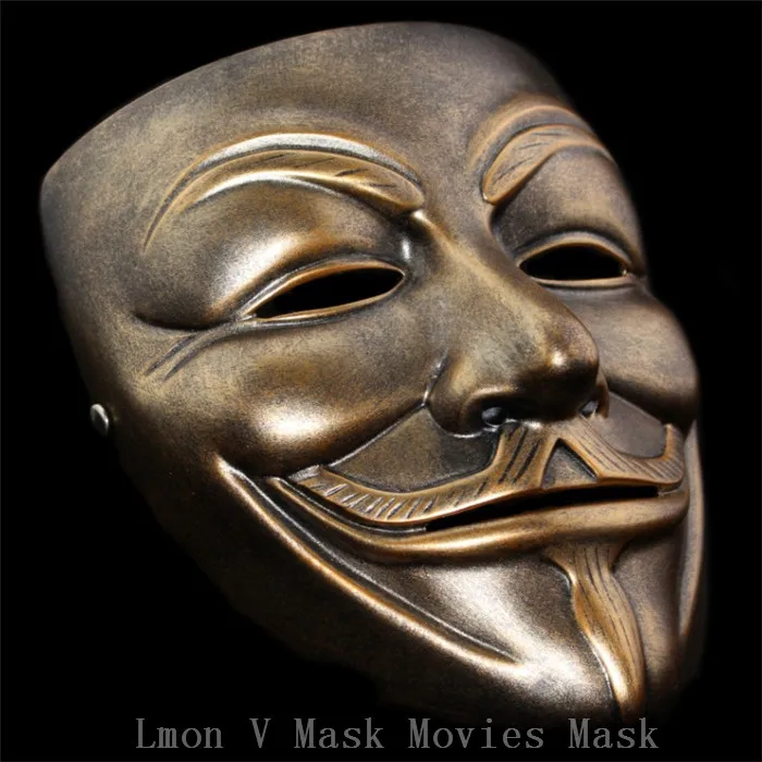 Высокое качество 100% смолы фильмы V For Vendetta Маска Смола собирать домашний декор
