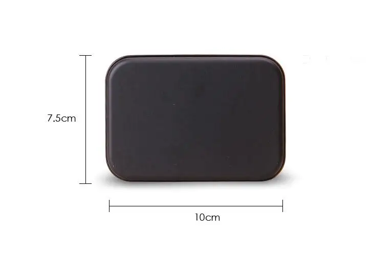 Black Tin Box Rectangle Mini Organizer Pill Candy Tea Storage Case Container For Money Coin Keys Playing Card SN991 | Дом и сад