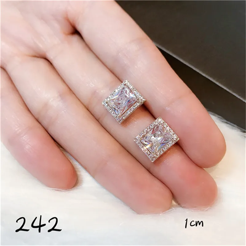 Серьги-капли для женщин, Стерлинговое Серебро S925, хорошее ювелирное изделие, супер яркий кубический цирконий, хрустальные стразы, подвески для женщин