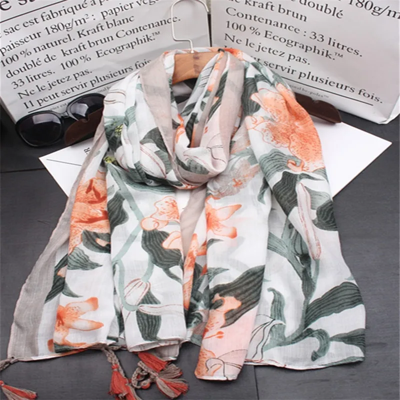 

Fashion foulard viscose colorful flower print New Muslim hijab women scarf/scarves wraps bandana fast shipping 10pcs/lot
