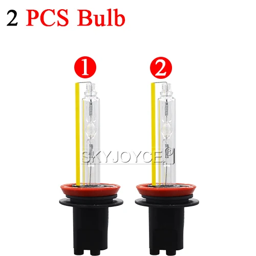 2 Pieces bulb SKYJOYCE комплект ксеноновых фар, Высокопрочная конструкция H11 ксеноновая лампа H7 H1 H3 9005/HB3 9006/HB4 5500 K 35 W 12 V тонкий балласт переменного тока для автомобильных фар комплект ксеноновых ламп - Испускаемый цвет: 2 Pieces bulb
