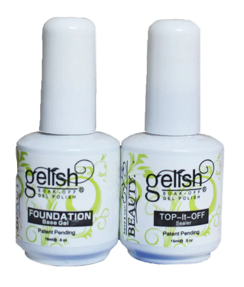 

Free shipping Nail Gel uv topcoat Top it off + Base Coat Foundation for uv gel polish ,uv gel polish topcoat and primer kit