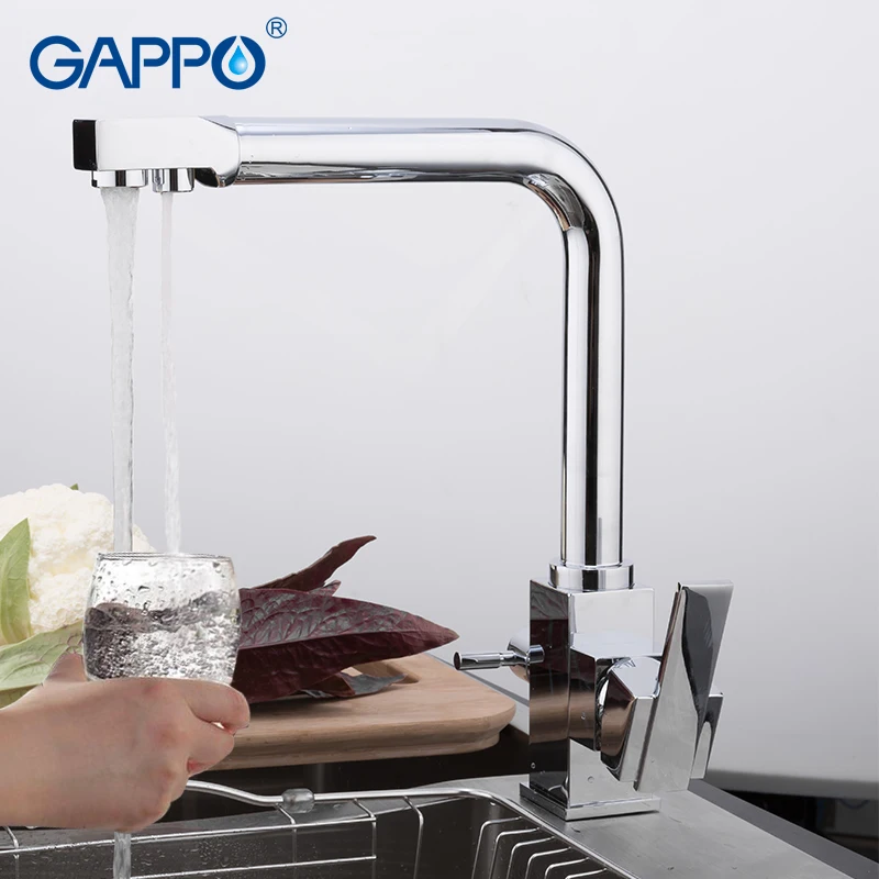 Кухонный Смеситель GAPPO латунный кран с фильтром для воды одно отверстие экономия