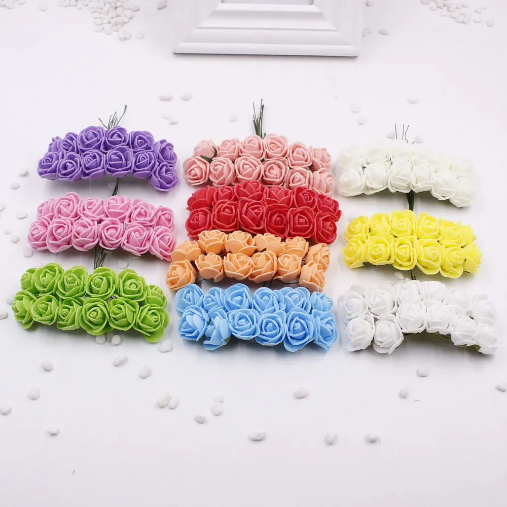 12 шт./лот новый ПЭ Искусственный Розовый Цветок для свадьбы украшения дома