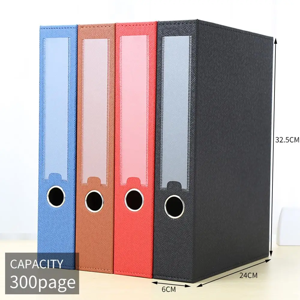 A4 Paper Storage Box Document File Holder with Cover & Steel Clip Office Desktop Organizer Folder | Дом и сад