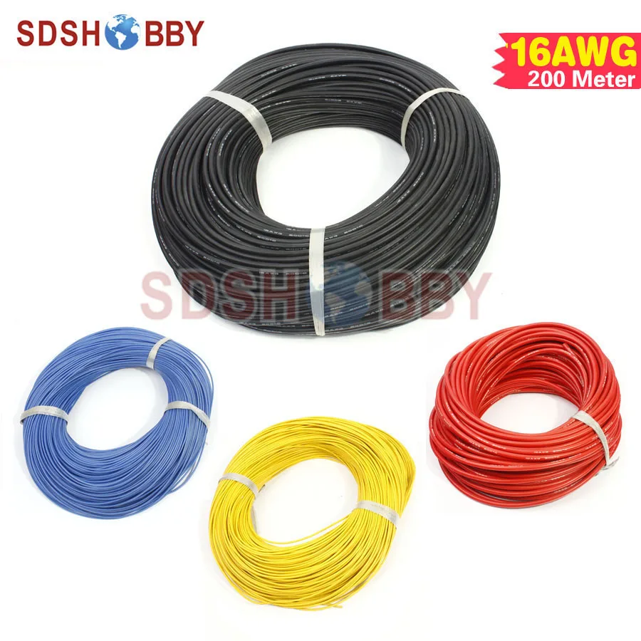 Силиконовый провод 16 awg 200 метров/провод из силикагеля/силиконовый кабель (252/0. 016